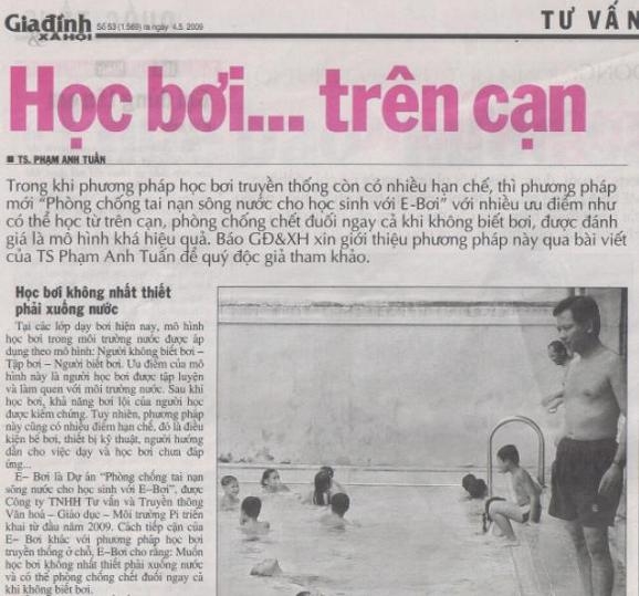 Gia đình & Xã hội - Học bơi... trên cạn