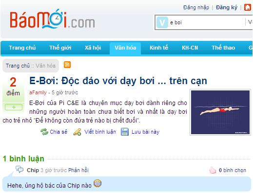 Báo mới - Độc đáo dạy bơi trên cạn