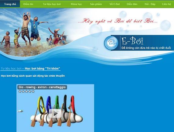 Học bơi qua mạng với E-Bơi